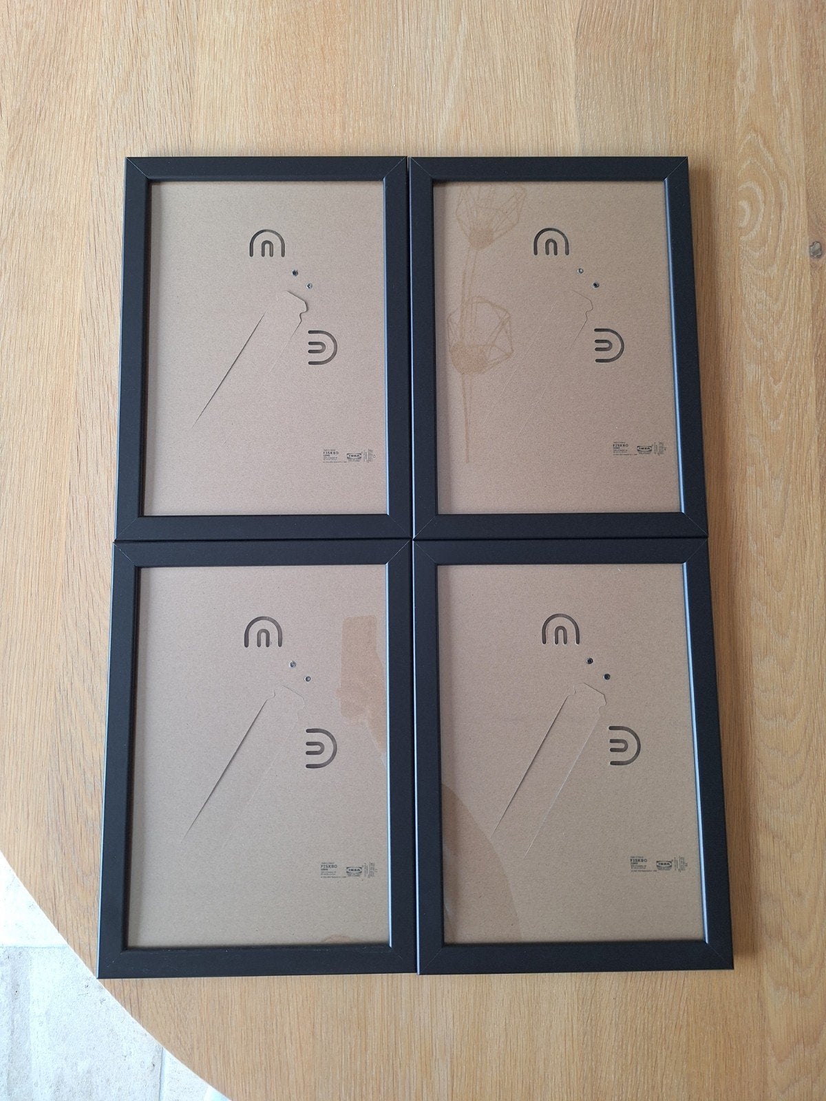 Fiskbo kaders (ikea), 4 stuks, Ophalen, Gebruikt, Zwart, Standaard fotolijst