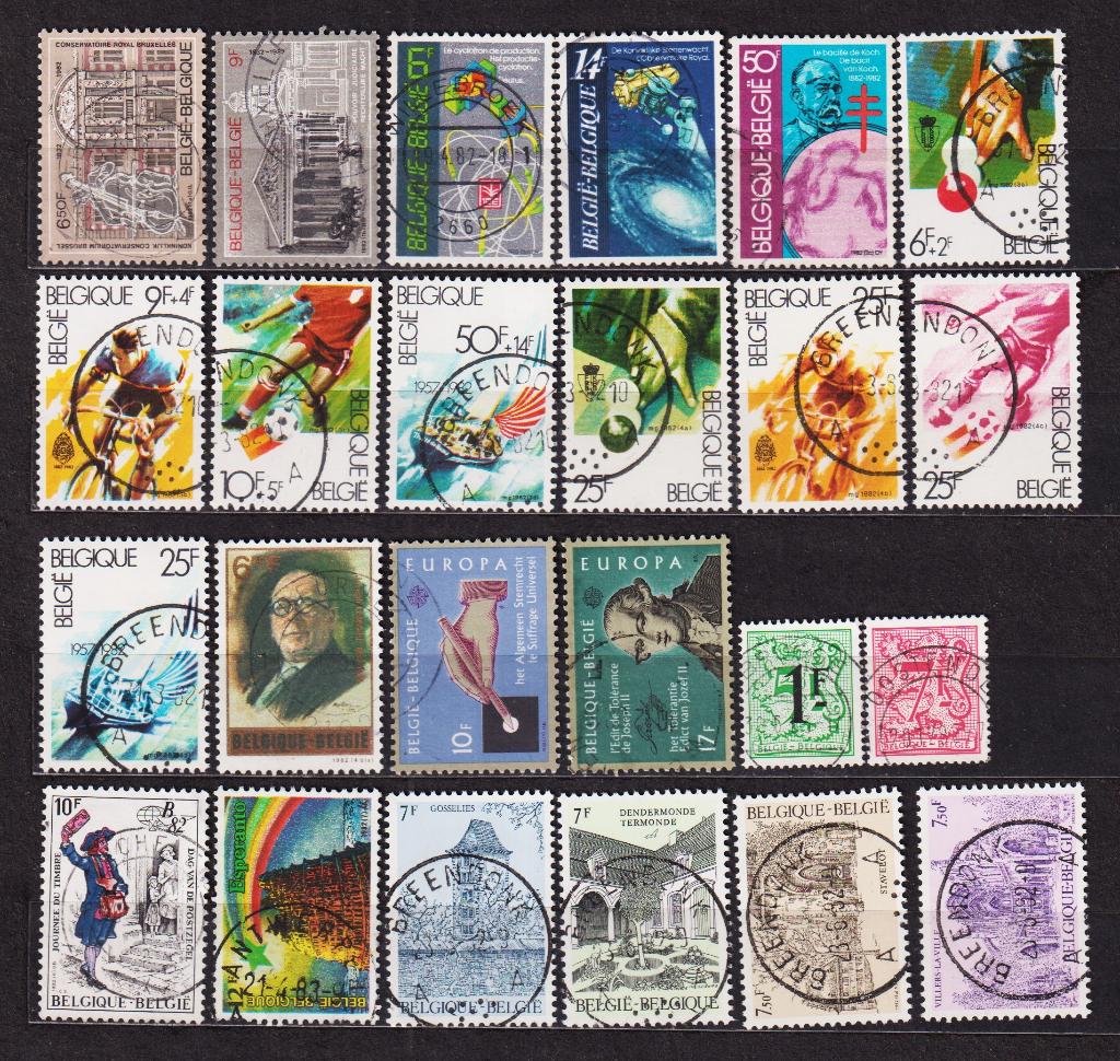 België 1982 volledig jaar gestempeld, Postzegels en Munten, Postzegels | Europa | België, Verzenden, Gestempeld, Gestempeld