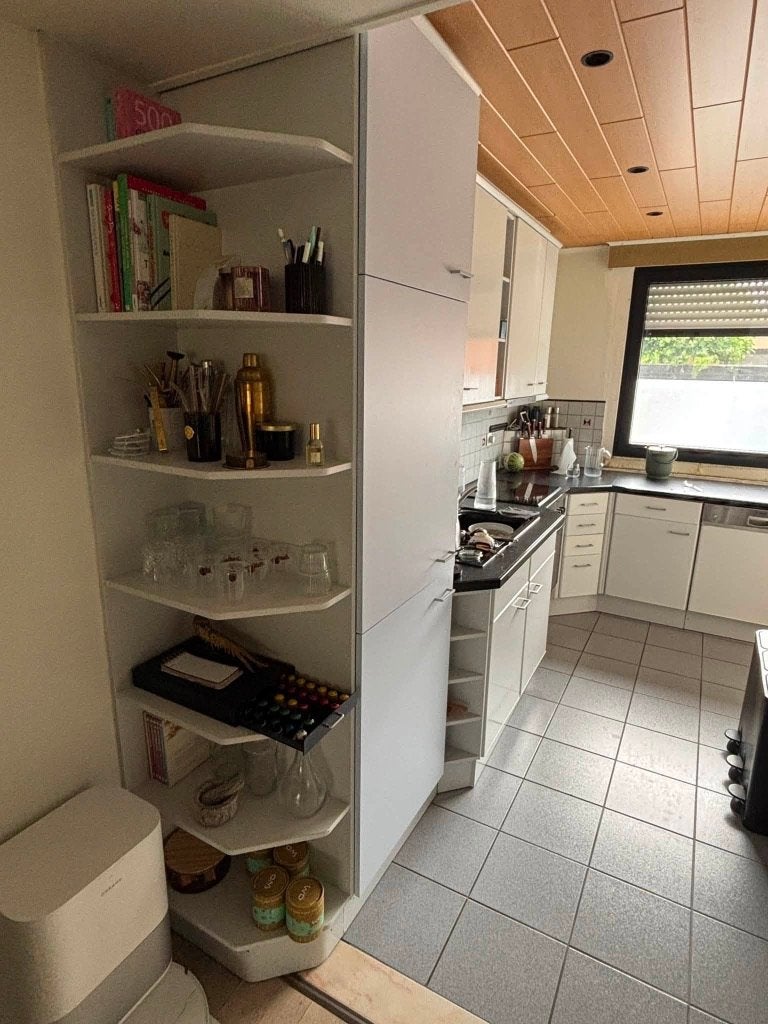 gratis keuken + toestellen, Maison & Meubles, Cuisine | Cuisines complètes, Utilisé, Autres types, Blanc, Bois, Enlèvement