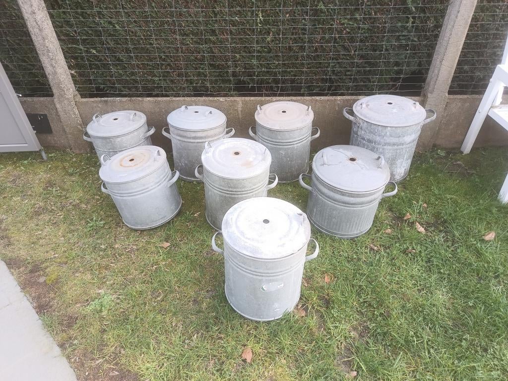 zinken steriliseerketels met deksel, Ophalen