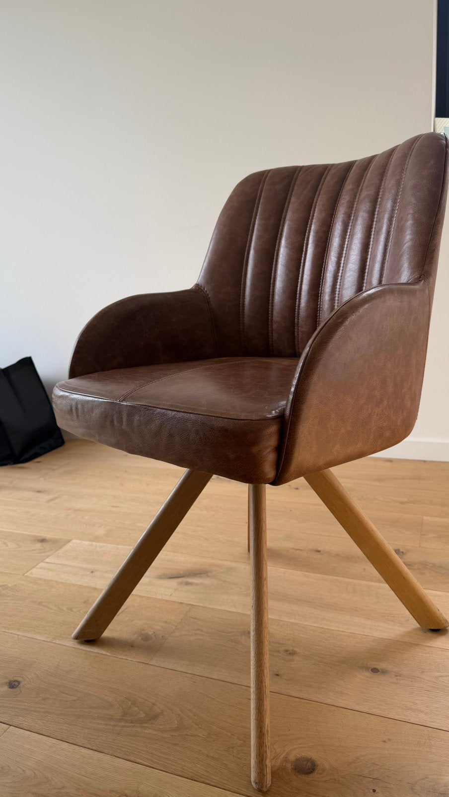Bruin lederen stoelen 4x, Enlèvement
