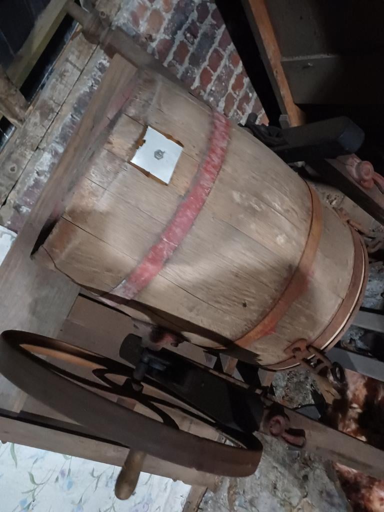 Antieke houten boterkarn, Antiek en Kunst, Ophalen