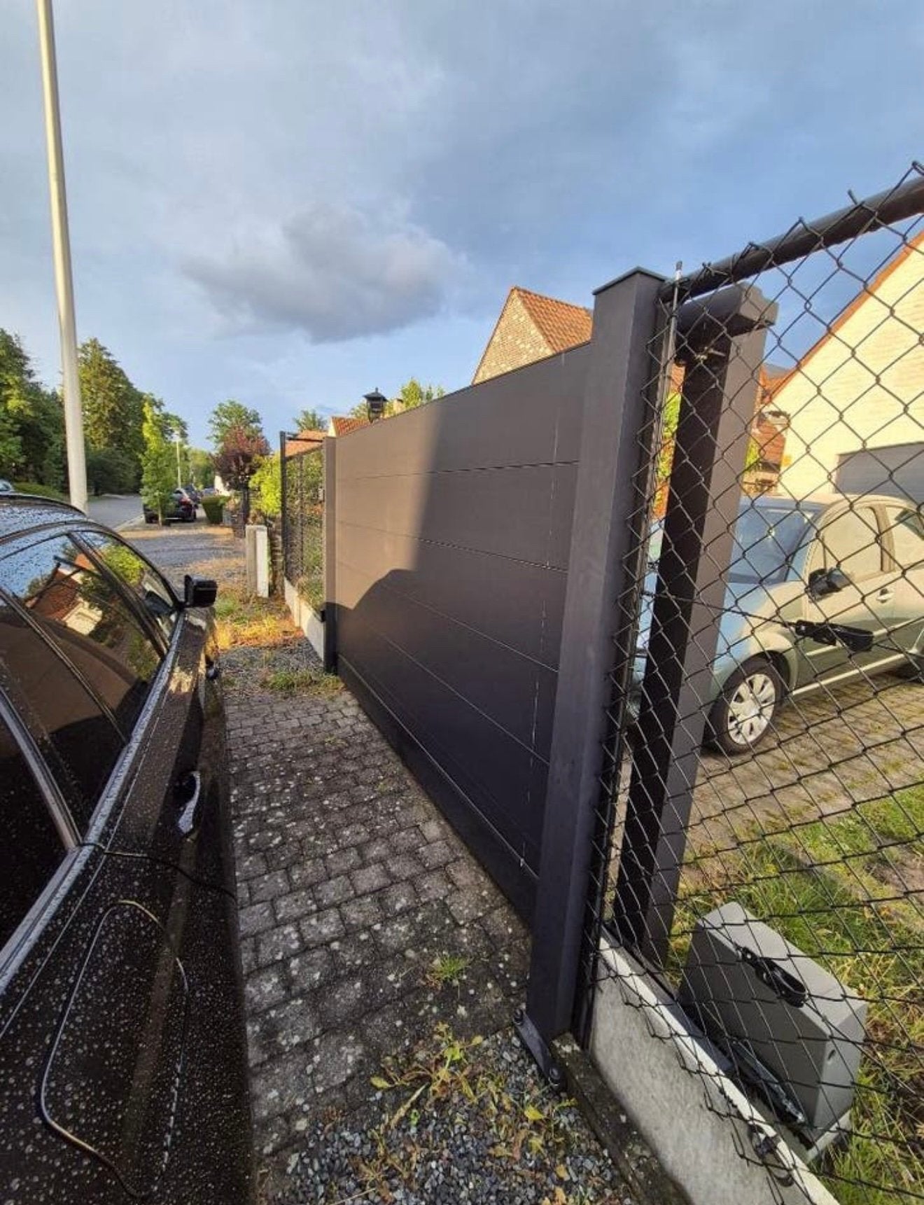 Alu schuifpoort 300x180, Tuin en Terras, Tuinpoorten, Zo goed als nieuw, Schuifpoort, Ophalen