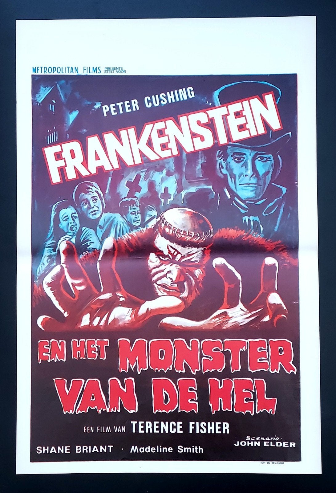 FRANKENSTEIN and the Monster from Hell 1974 Hammer poster, Verzenden