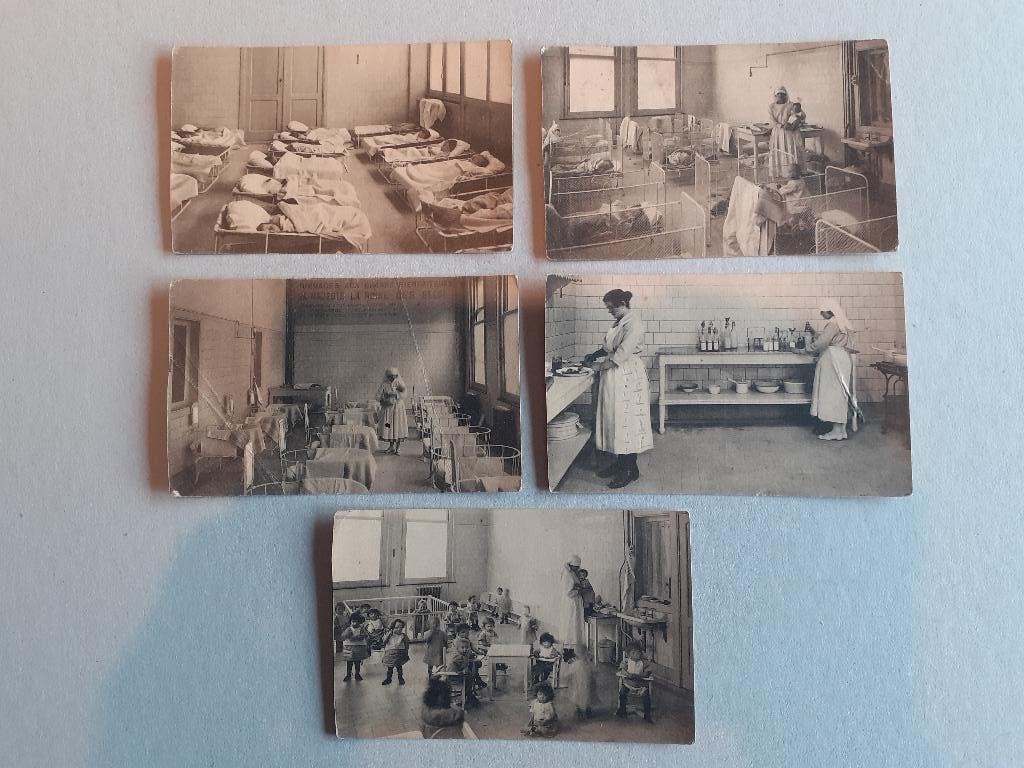 Postkaarten (kinderopvang in Brussel), Ophalen, 1920 tot 1940, Ongelopen, Vlaams-Brabant
