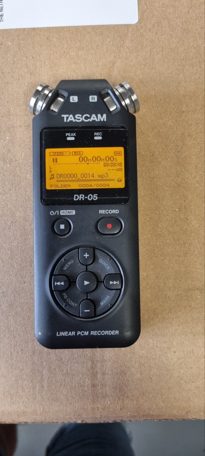 Tascam DR-05X draagbare stereo audiorecorder., Enlèvement, Audio
