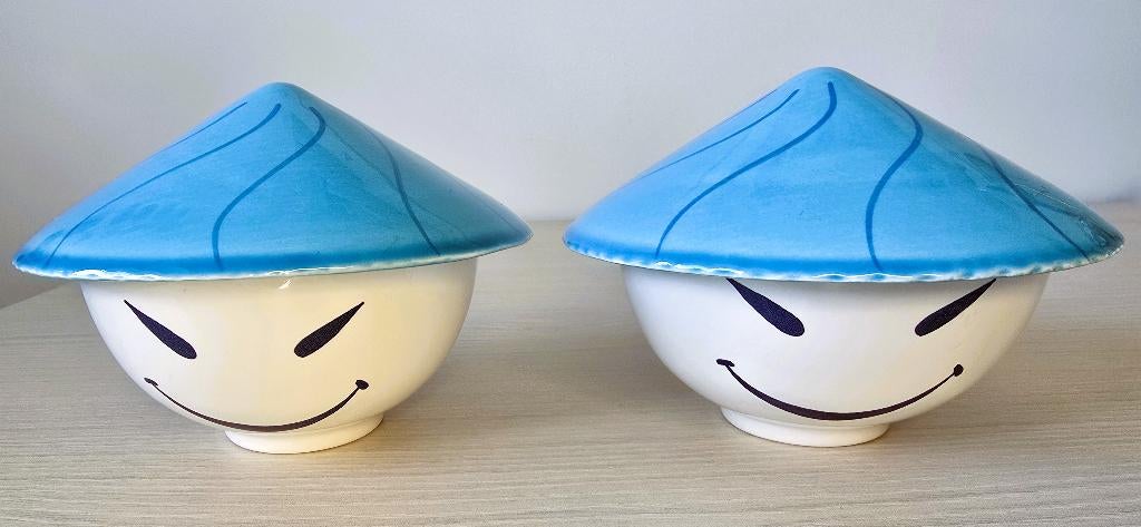 2 rijstschaaltjes, Enlèvement ou Envoi, Comme neuf, Porcelaine, Récipient(s)