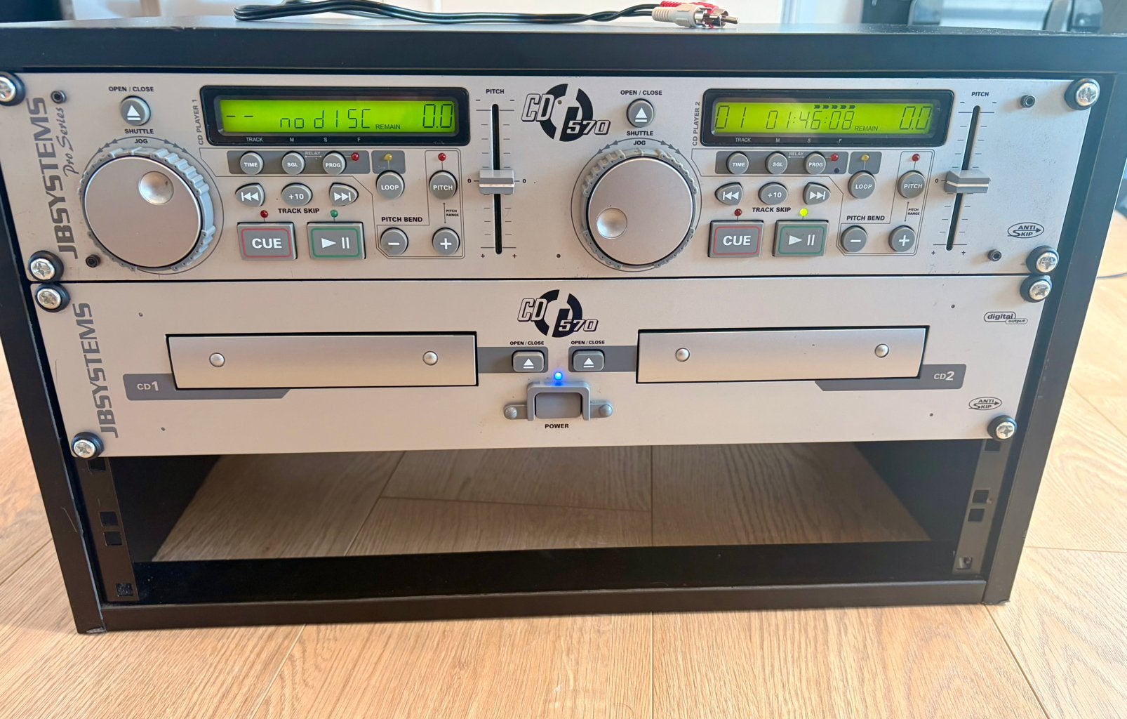 JB Systems CD 570 dubbele cd-speler inclusief rack, Muziek en Instrumenten, Ophalen, Gebruikt