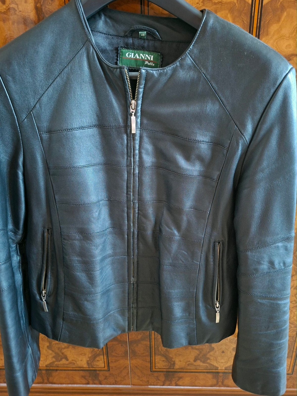 Lederen damesvest, Ophalen, Maat 42/44 (L)