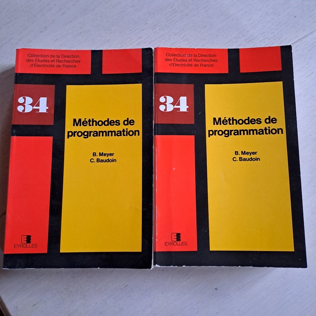 A donner 2 x Livre Méthodes de programmation, Livres, Enlèvement, Utilisé