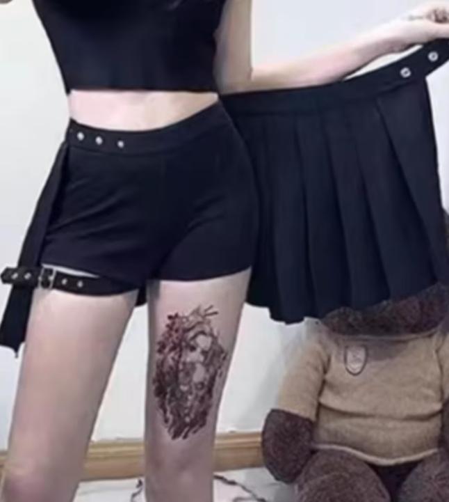 Jupe gothique AltGoth Punk Mall amovible en coton - Noir, Enlèvement ou Envoi, Neuf, Taille 36 (S), Noir