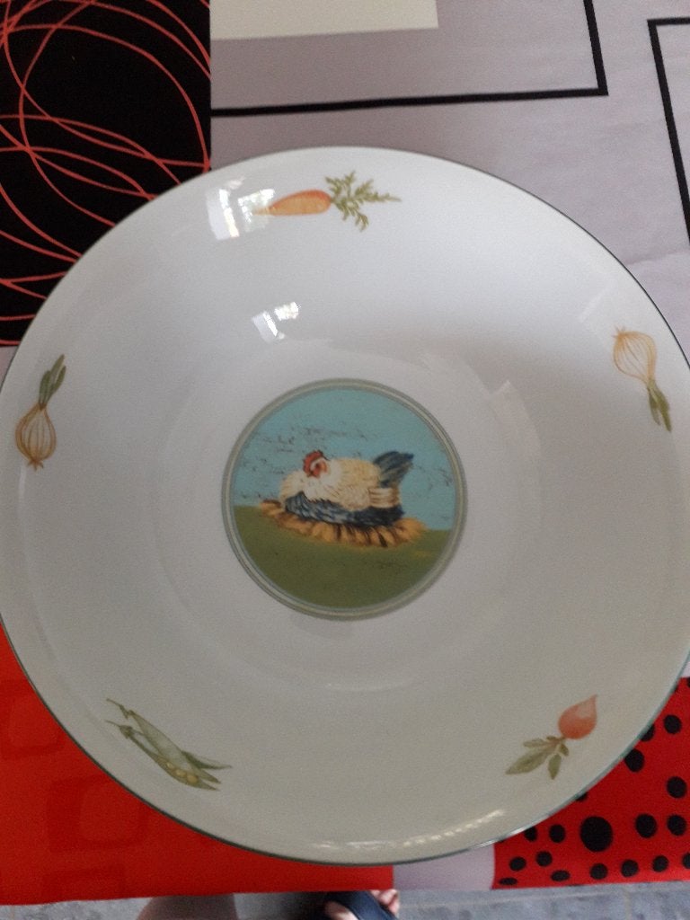 NIEUW ronde schaal met dier op in porselein, Ophalen, Porselein of Keramiek, Schaal, Rond