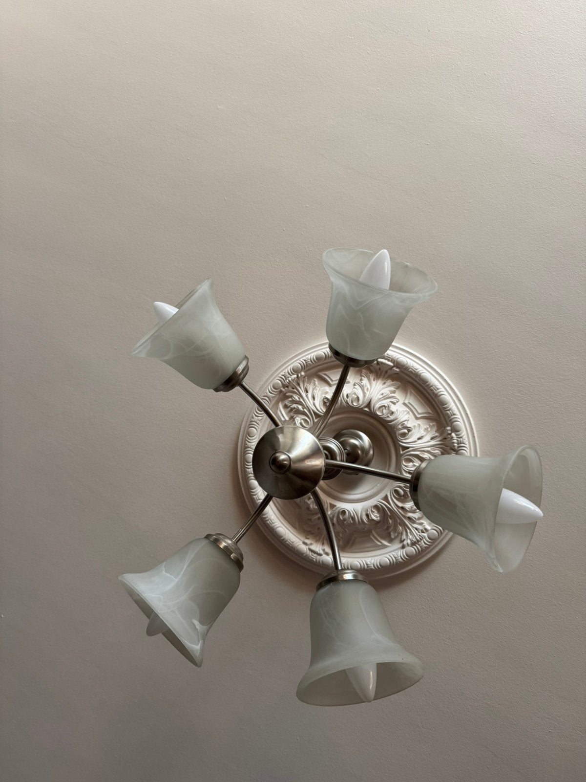 Set van 2 kroonluchters, Maison & Meubles, Lampes | Lustres, Enlèvement, Utilisé, Verre