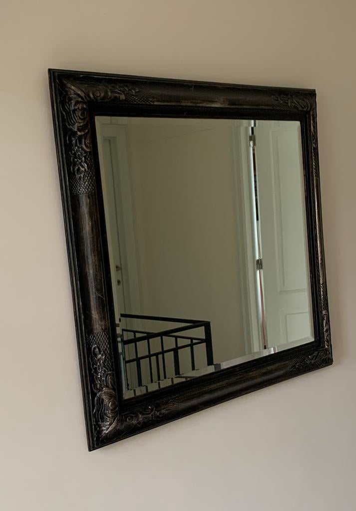 Grote spiegel 90x90 facet geslepen, Huis en Inrichting, Woonaccessoires | Spiegels, Ophalen, 100 tot 150 cm, Vierkant, Zo goed als nieuw