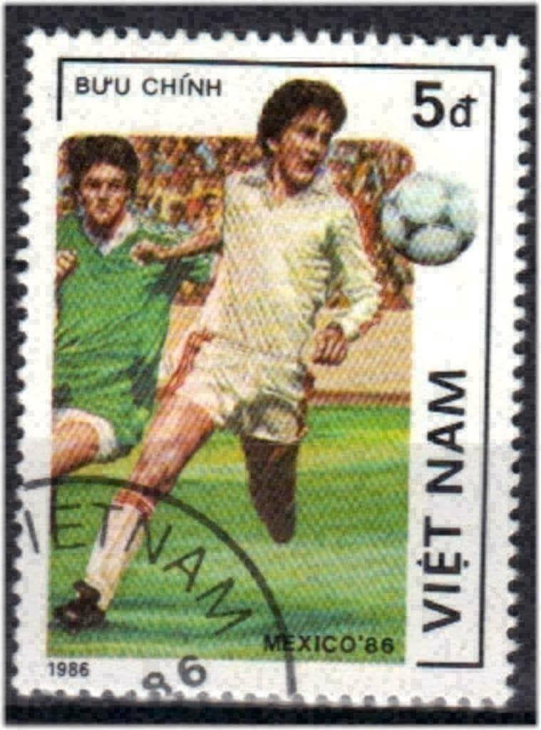 Vietnam 1986 - Yvert 675 - Wereldbeker voetbal (ST), Verzenden, Gestempeld