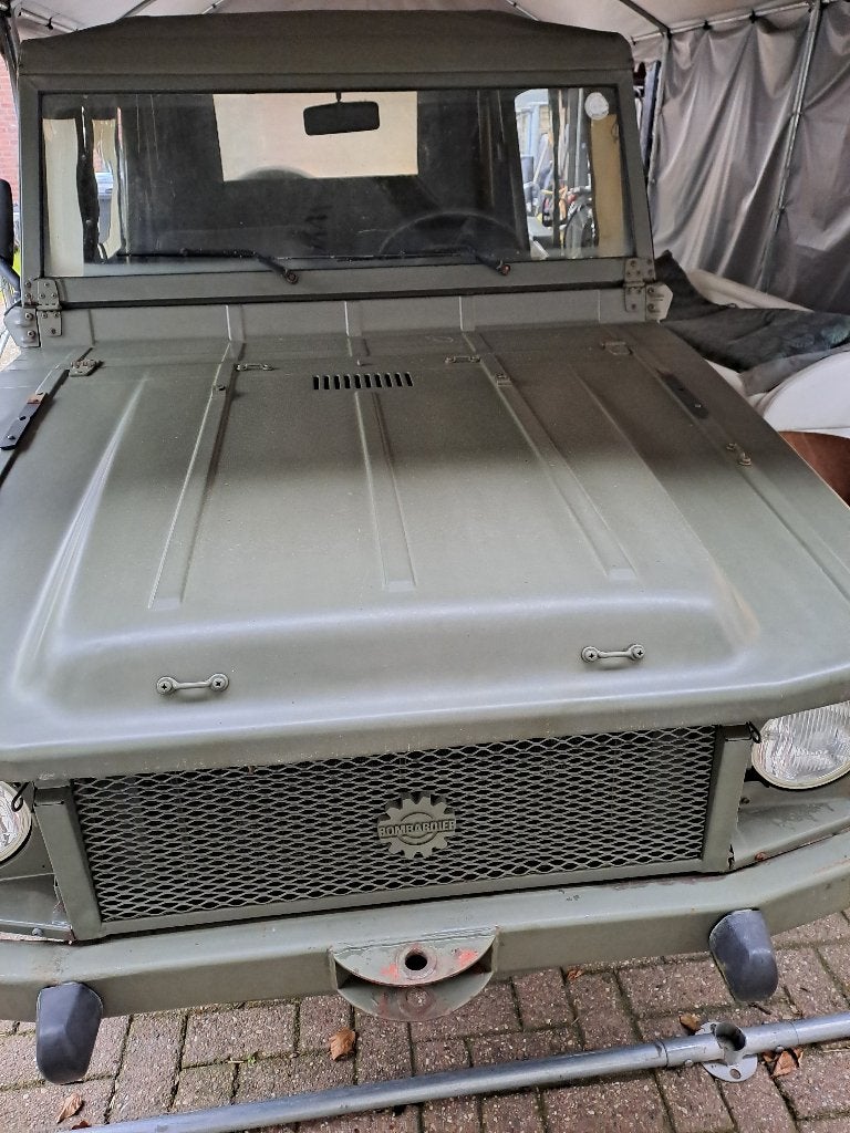 GERESERVEERD tot zaterdag iltis volkswagen oldtimer jeep, Auto's, Jeep, 4 zetels, Leder, Overige kleuren
