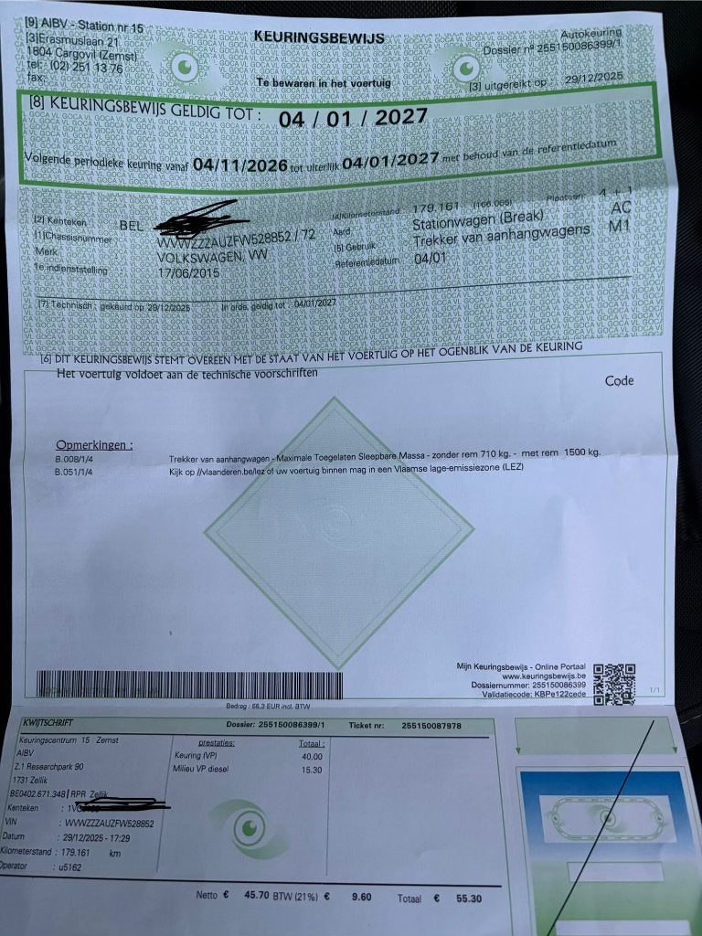 Golf Sportvan 2015 euro 6, Autos, Volkswagen, Achat, Euro 6, Boîte manuelle, 5 portes