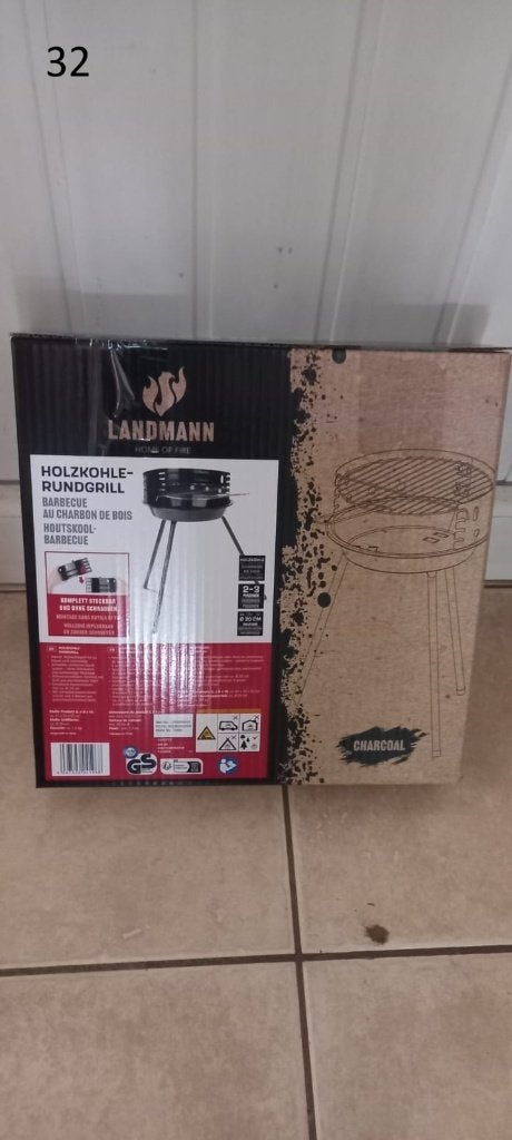LANDMANN houtskool-rondgrill / mobiele barbecue, Ophalen, Zo goed als nieuw, Landmann