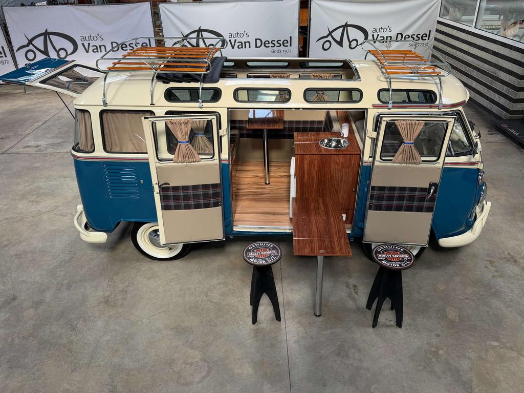 Volkswagen T1 Kombi Samba Style 23 Window Camper (bj 1975), Auto's, Oldtimers, Bedrijf, Te koop, Open dak, Panoramadak, Volkswagen