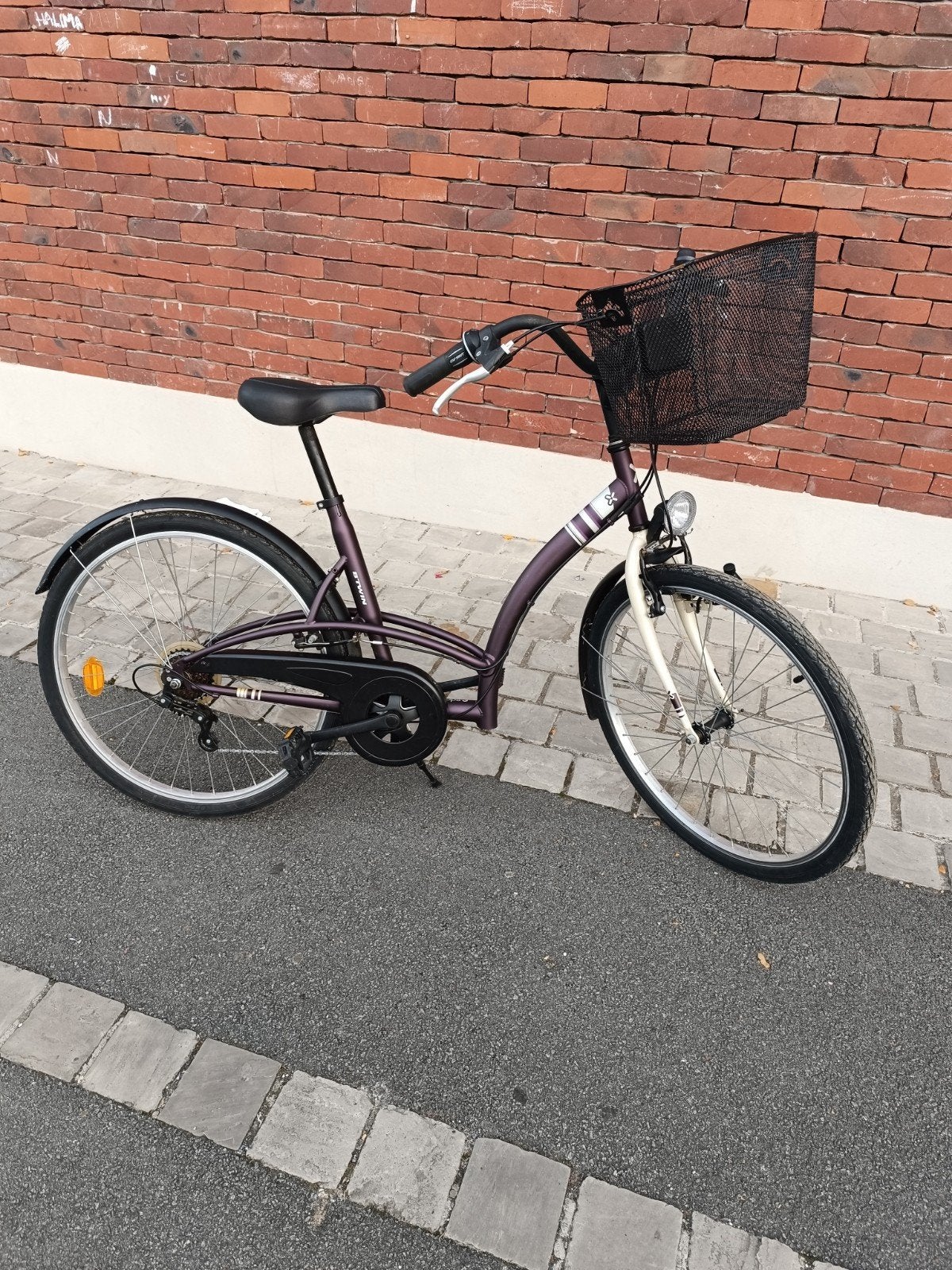 Vélo de ville BTWIN ELOP’S 3 26 pouces 6V, Autres marques, Frein sur jante, Comme neuf, Enlèvement