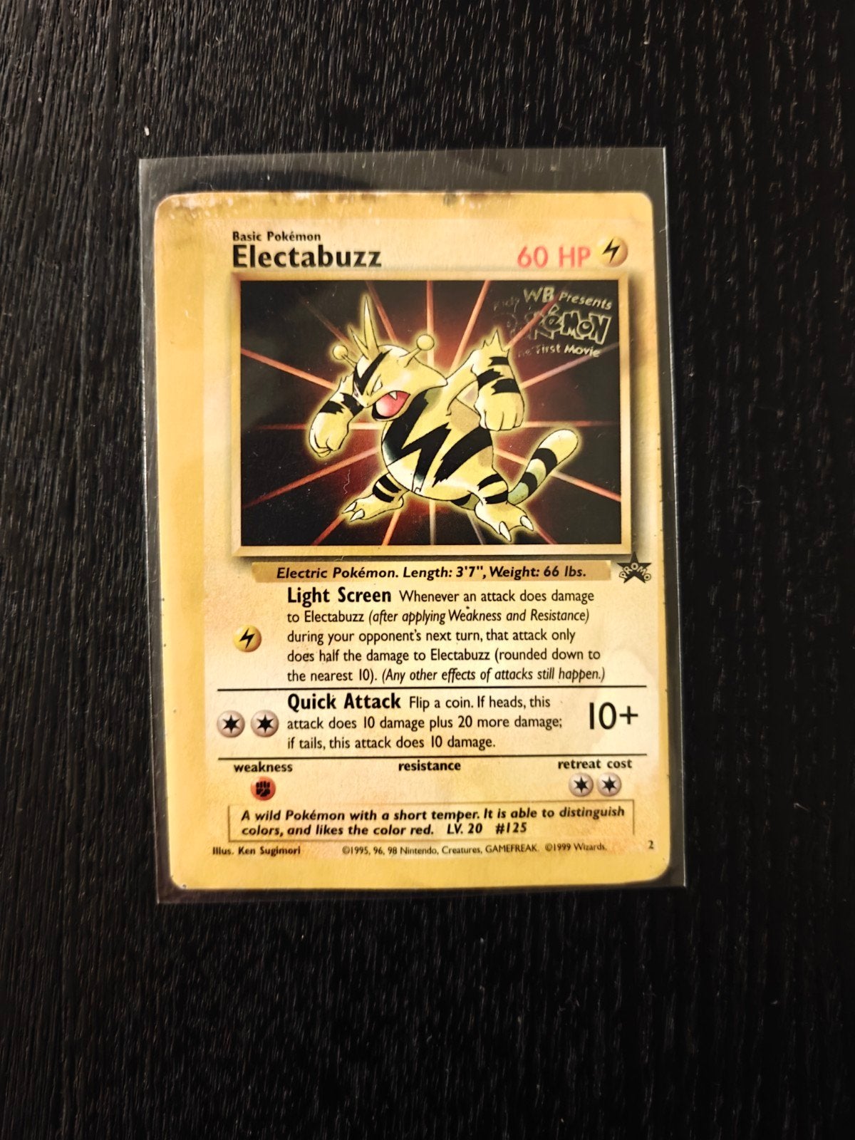 Pokémon Electabuzz #2 Promo WB 1999 – Possible Misprint, Enlèvement ou Envoi, Utilisé, Cartes en vrac