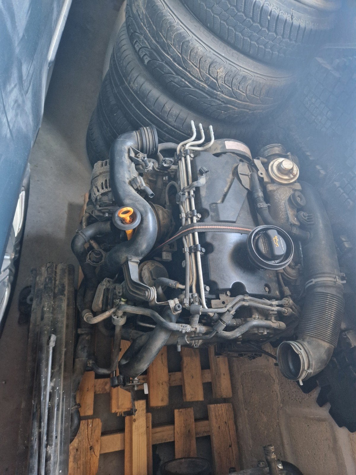 Compleet moterblok VW 1.9TDI  BKC 180 000 km met ECU, Auto's, Particulier, Te koop