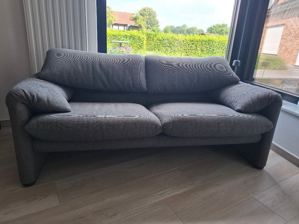 Cassina Maralunga 2-zit 166cm, Ophalen, Gebruikt, 150 tot 200 cm, Tweepersoons