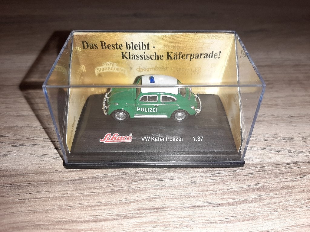 Schuco 1/87 VW Kafer Polizei, Hobby & Loisirs créatifs, Voitures miniatures | 1:87, Enlèvement ou Envoi, Comme neuf, Voiture, Schuco