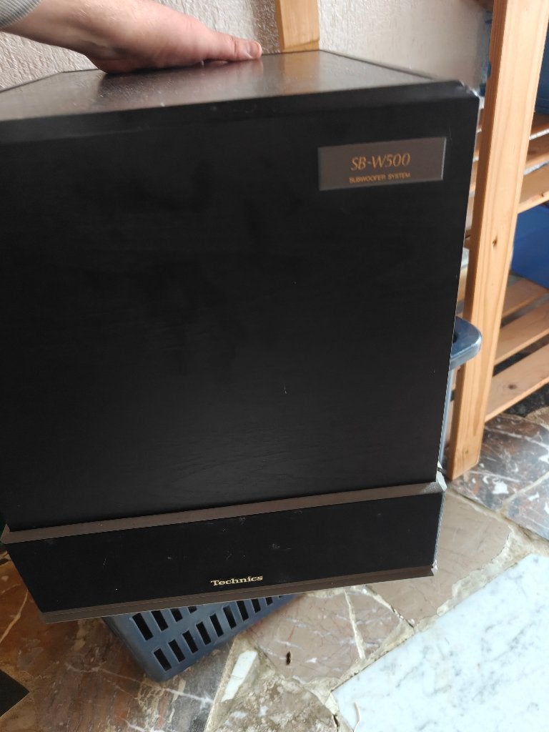 Technics SB-W500 subwoofer hi-fi + speakers, Ophalen of Verzenden, Gebruikt, 120 watt of meer