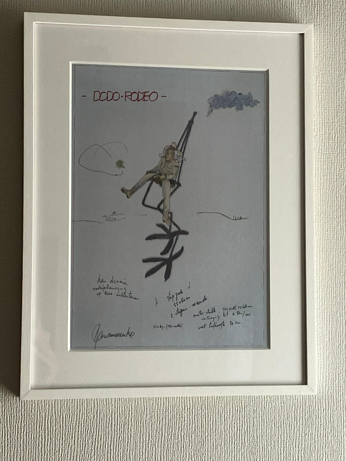 Kunstdruk Panamarenko * Dodo-Rodeo, Antiek en Kunst, Kunst | Etsen en Gravures, Ophalen of Verzenden, Ingelijst