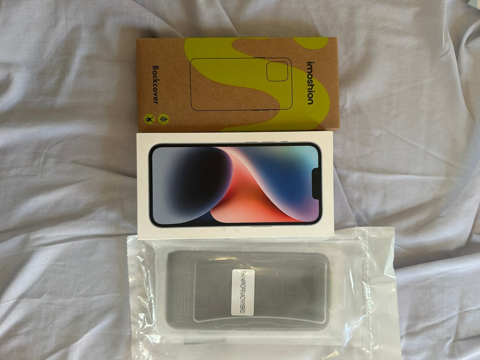 Iphone 14 blauw 128gb, Télécoms, Téléphonie mobile | Housses, Coques & Façades | Samsung, Enlèvement, Comme neuf, Protecteur d'écran