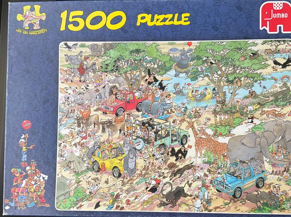 Jan Van Haasteren - safari  - 1500 stuks, Enlèvement, 500 à 1500 pièces, Utilisé, Puzzle