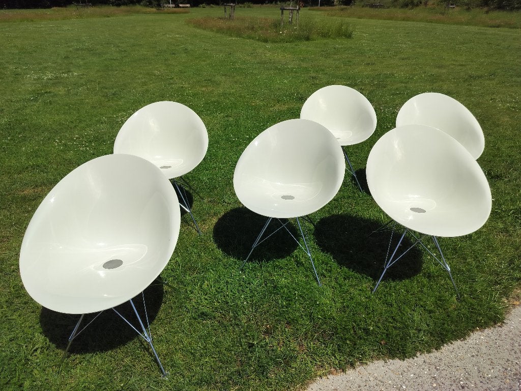 Six fauteuils Eros Philippe Starck pour Kartell, Enlèvement, Plat, Ensemble
