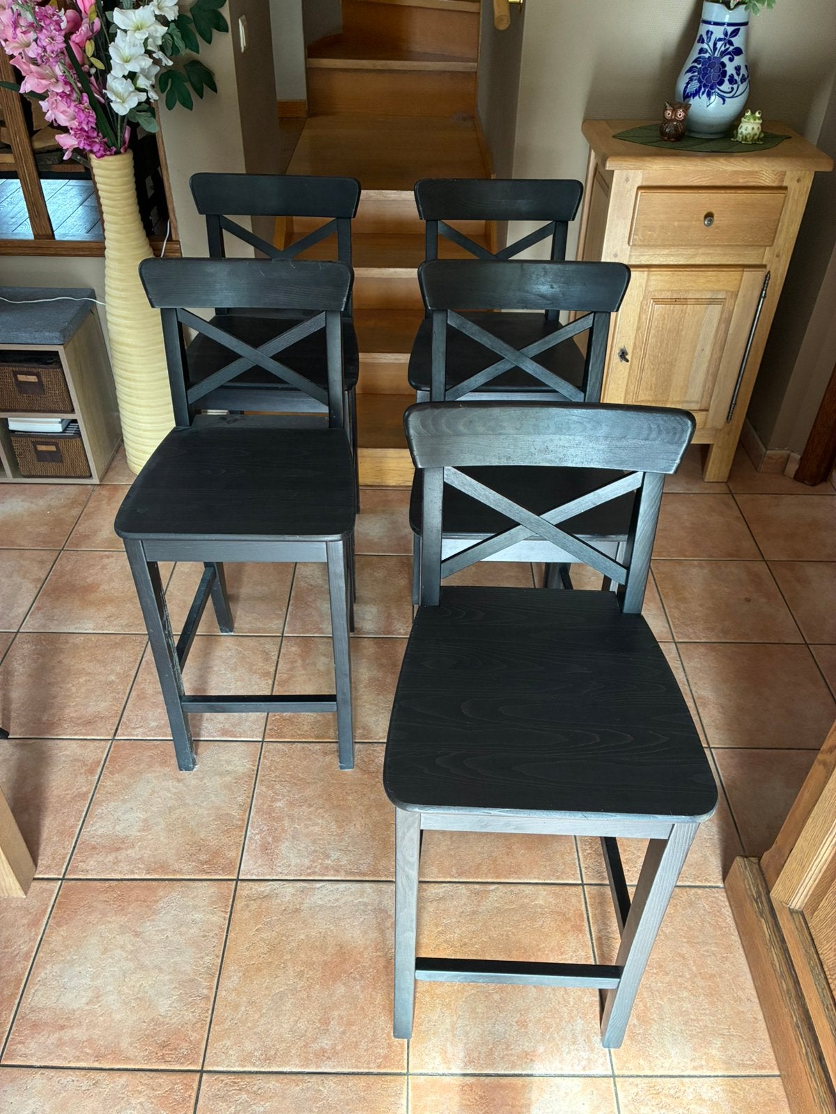 chaises hautes ikea, Enlèvement, Bois, Noir, Cinq, Six Chaises ou plus