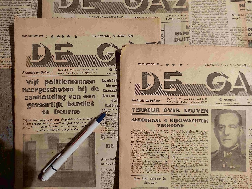 Gazet Antwerpen Bevrijding Oorlog Sport Nieuws Krant België, Ophalen of Verzenden, Krant