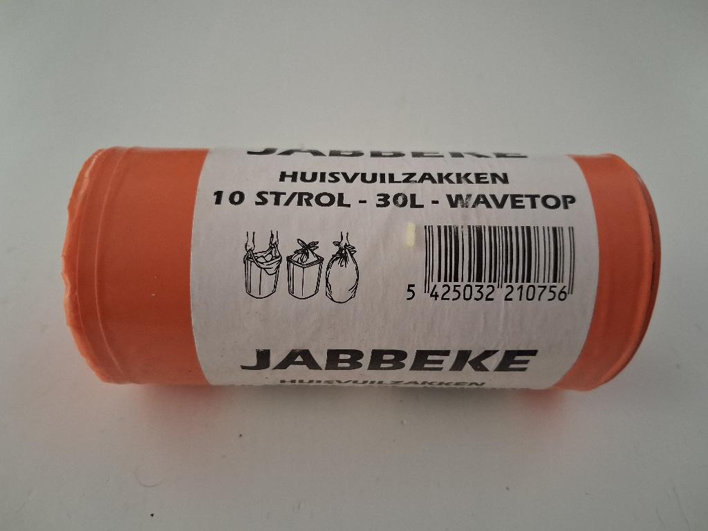 Vuilniszakken Jabbeke  10st - 30l, Huis en Inrichting, Ophalen of Verzenden