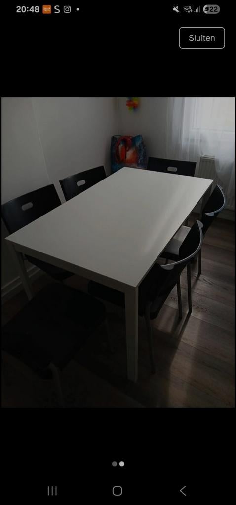 Tafel met stoele, Huis en Inrichting, Tafels | Eettafels, Ophalen