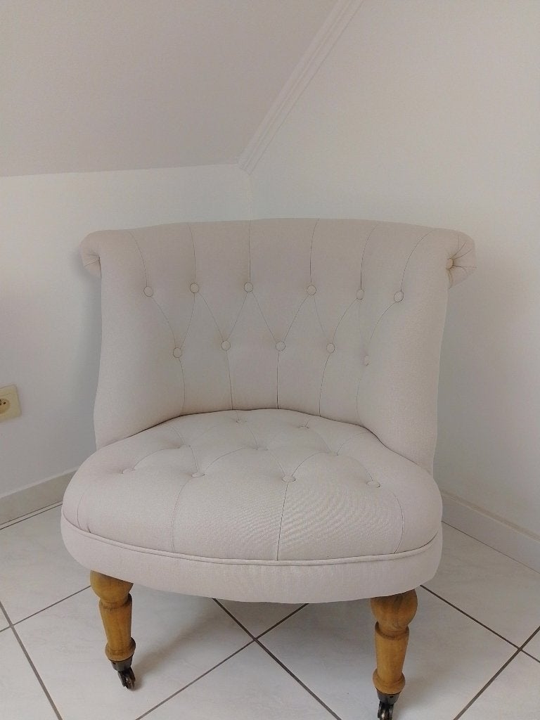 Chaise écru, Bois, Comme neuf, Enlèvement, 50 à 75 cm