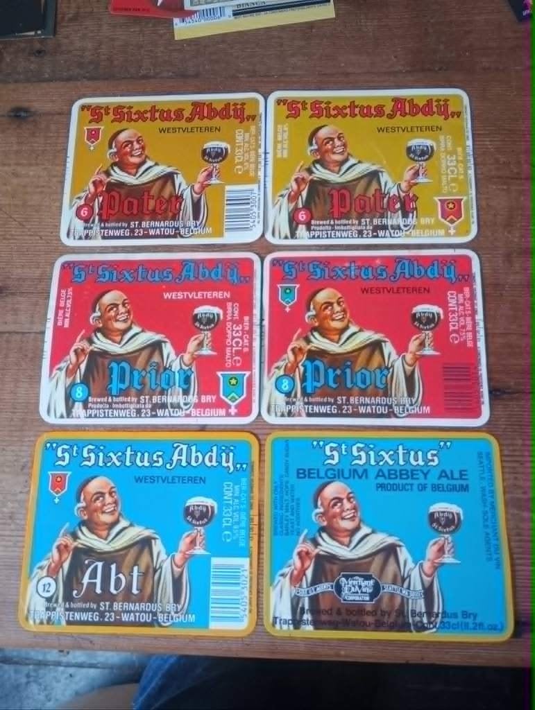 Brasserie bière lot d'étiquette St-Bernardus, Enlèvement ou Envoi, Neuf, Autres types, Autres marques