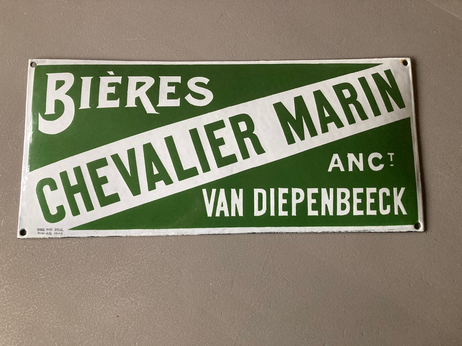 Chevalier Marin emaille 1928, Verzamelen, Merken en Reclamevoorwerpen, Ophalen of Verzenden, Reclamebord
