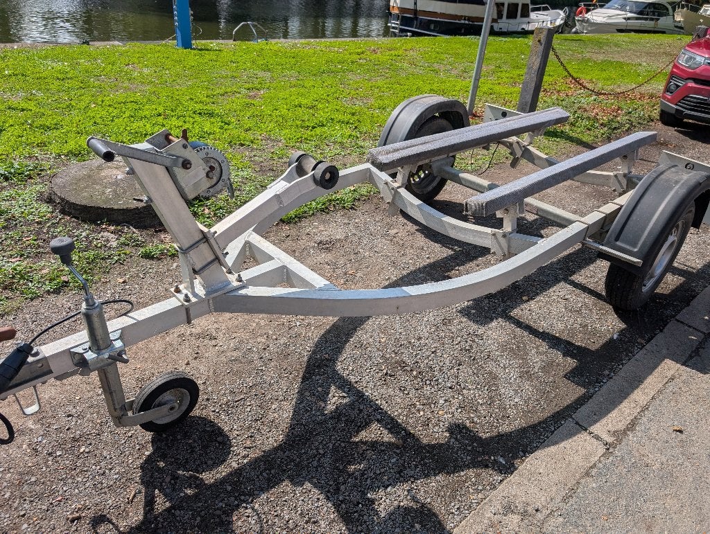 Boottrailer voor boot tot 350cm, Watersport en Boten, Ophalen, Minder dan 1500 kg, Gebruikt, Sloepentrailer