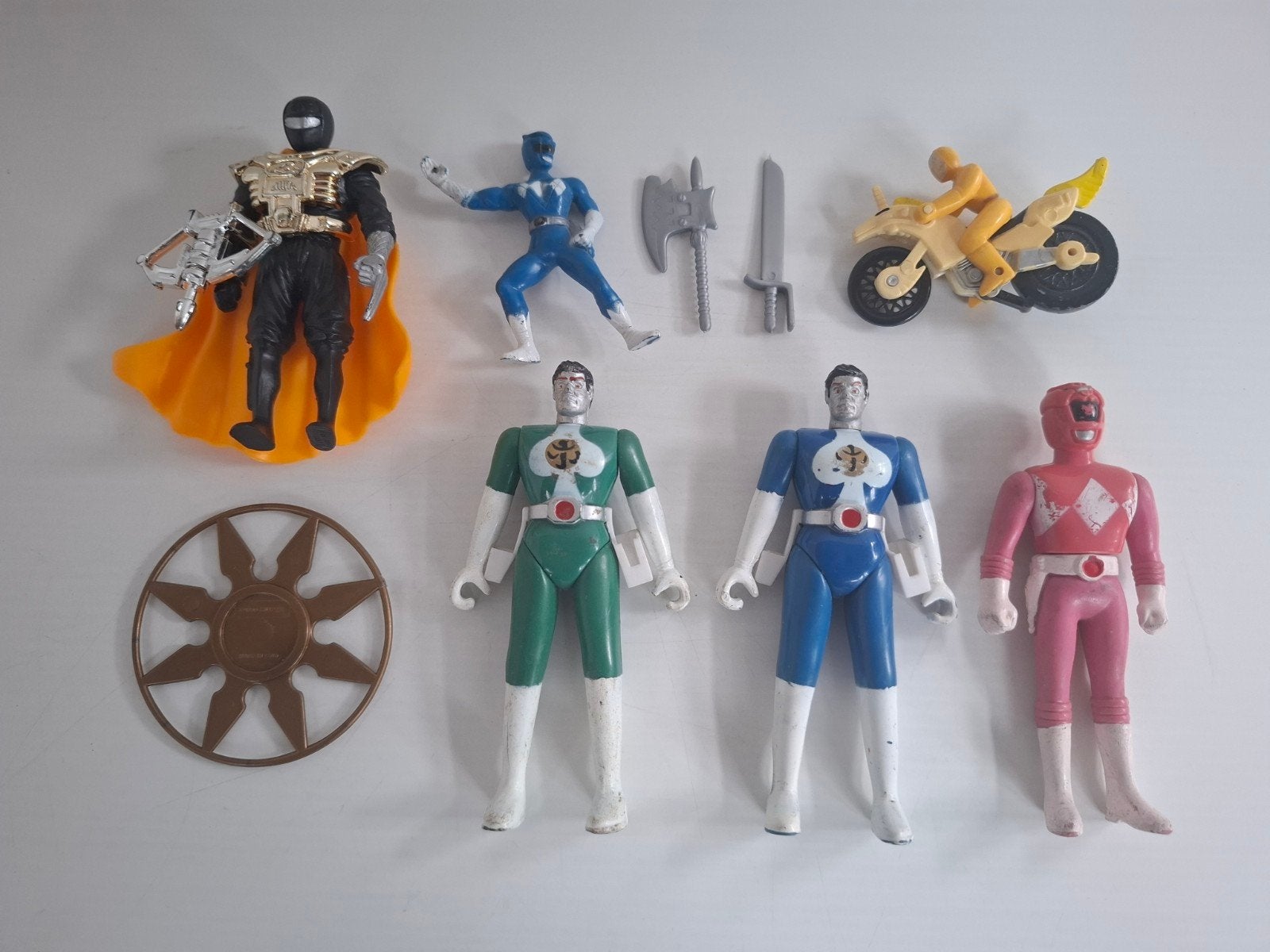 Figurines vintage Power Rangers et Chap Mei Ninja Warrior, Enlèvement ou Envoi, Utilisé