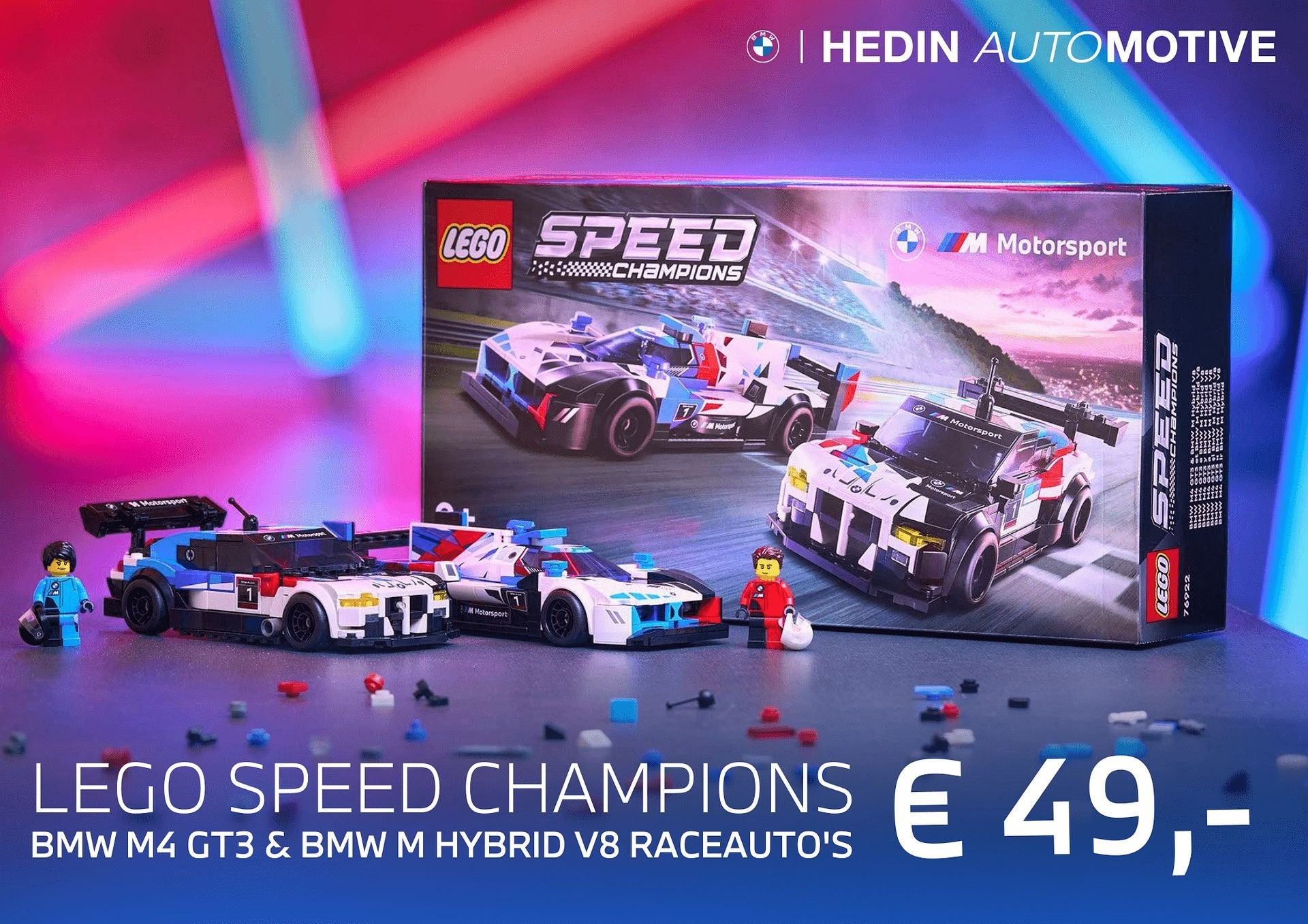 76922 LEGO Speed Champions BMW M4 GT3 & BMW M Hybrid V8 race, -, -, Nieuw, Ophalen of Verzenden