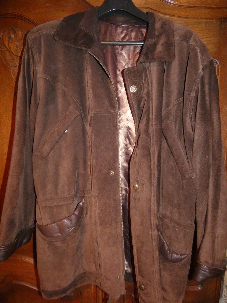 Herenvest daim/leder maat 56, Kleding | Heren, Ophalen of Verzenden, Gedragen, Maat 56/58 (XL)