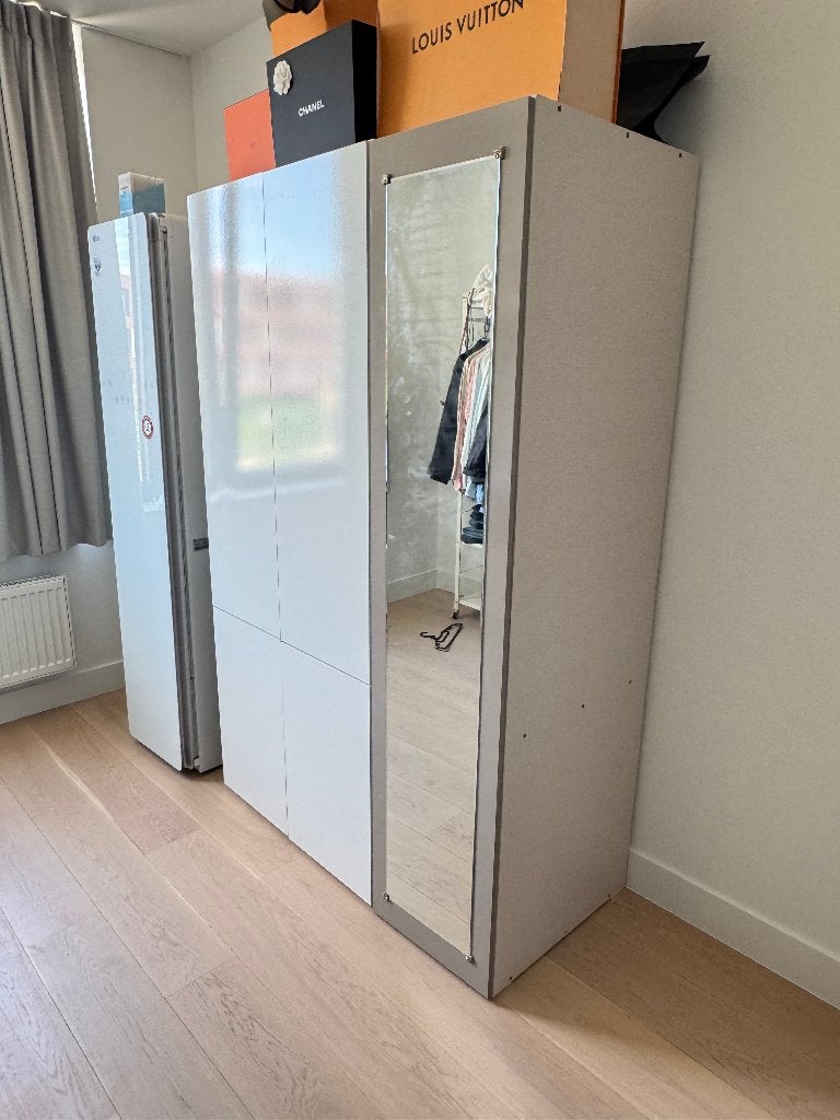 Mirror Wardrobe, Ophalen, Minder dan 50 cm, Glas, Zo goed als nieuw