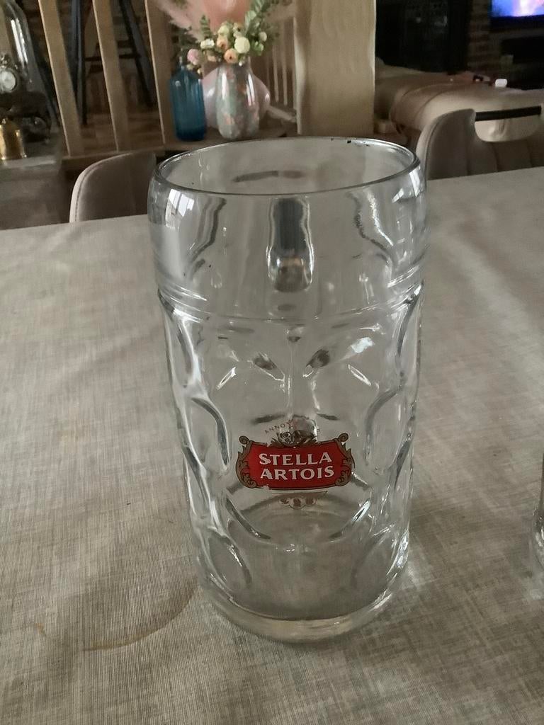 Stella 1 liter glazen, Verzamelen, Ophalen, Zo goed als nieuw