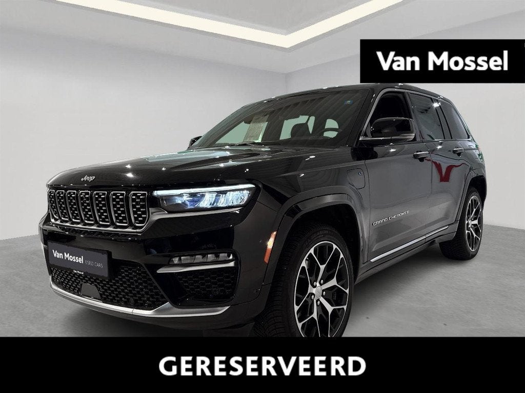 Jeep Grand Cherokee 2.0 4xe 380 PHEV 4WD Summit Reserve, Auto's, Jeep, Automaat, Stof, Gebruikt, Zwart