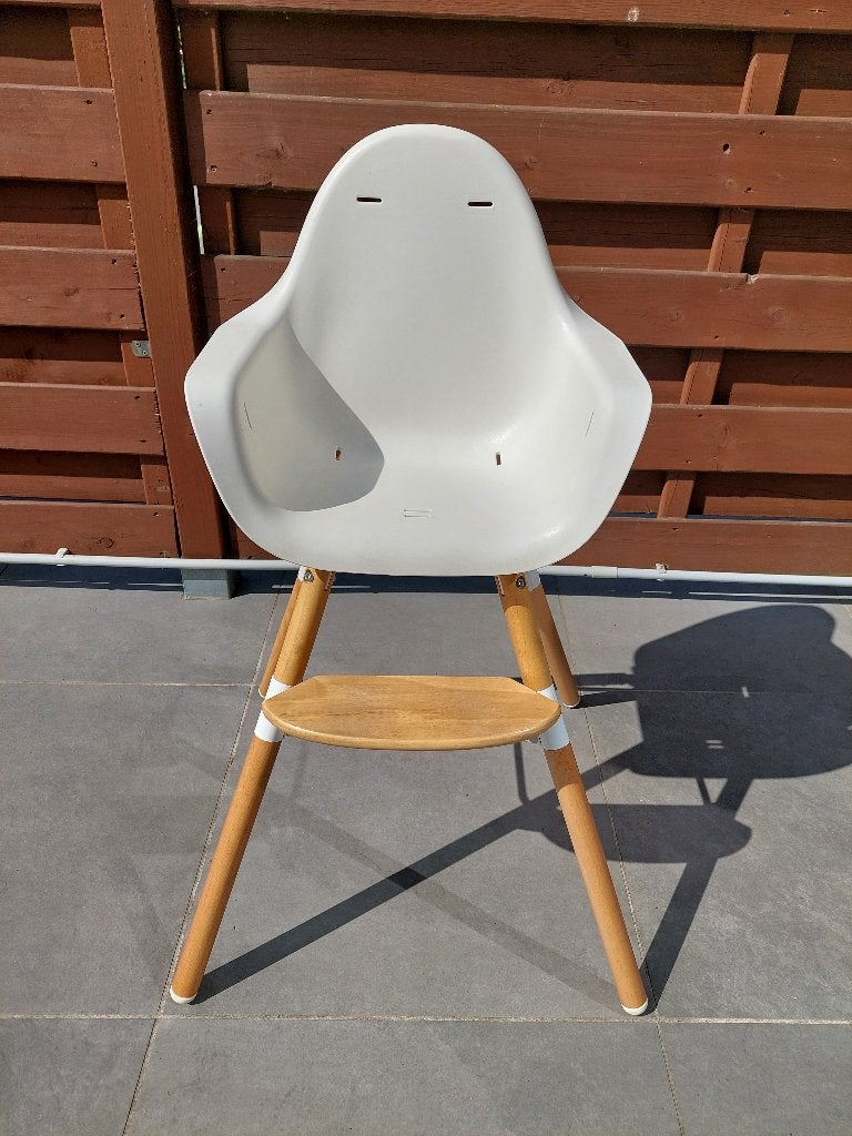 Evolu 2 child wood, Kinderen en Baby's, Ophalen, Zo goed als nieuw, Meegroeistoel, Afneembaar eetblad