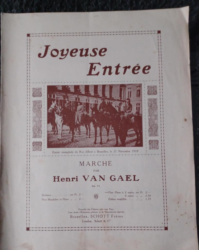 Joyeuse entrée Albert Ier Bruxelles Marche pour piano, Enlèvement, Utilisé, Piano