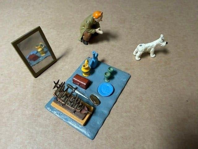 Tintin a la brocante, Collections, Enlèvement ou Envoi, Tintin, Utilisé, Statue ou Figurine